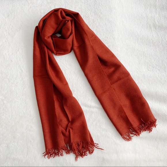 NWT Authentic Bottega Veneta Cashmere Silk Blend Scarf Unisex Ginger Red - Picture 1 of 7